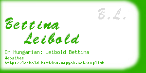 bettina leibold business card